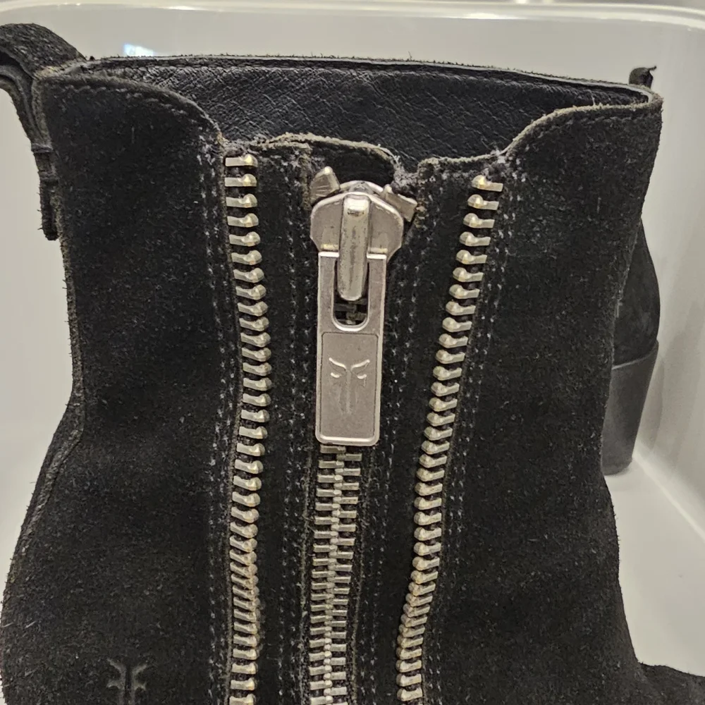 FRYE original black suede ankle booties SZ 6